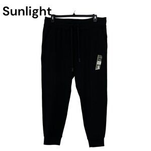 Athletic Works Women Black Jogger Sweatpants SZ XL(16-18) Stretch Super Soft NEW